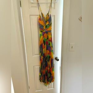 ASTR the label Blythe Floral Plisse Midi Dress